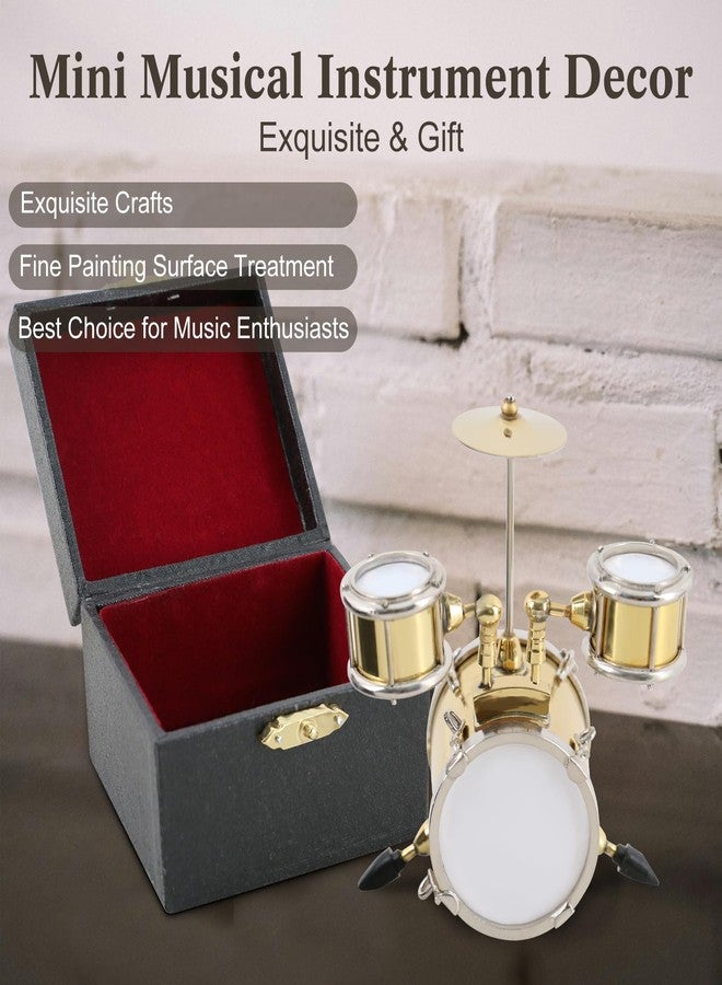 EASTROCK Mini Drum Model - Mini Musical Instrument Drum Ornament Drummer Gift Musical Gift Dollhouse Home Decoration - Image 4